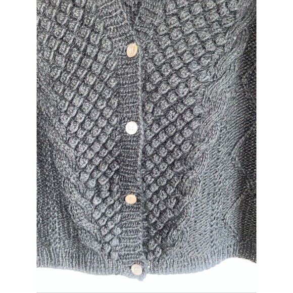 Vintage Cambridge Spirit Wool Fisherman Cable  Knit Cardigan Sweater Button M - Picture 4 of 12